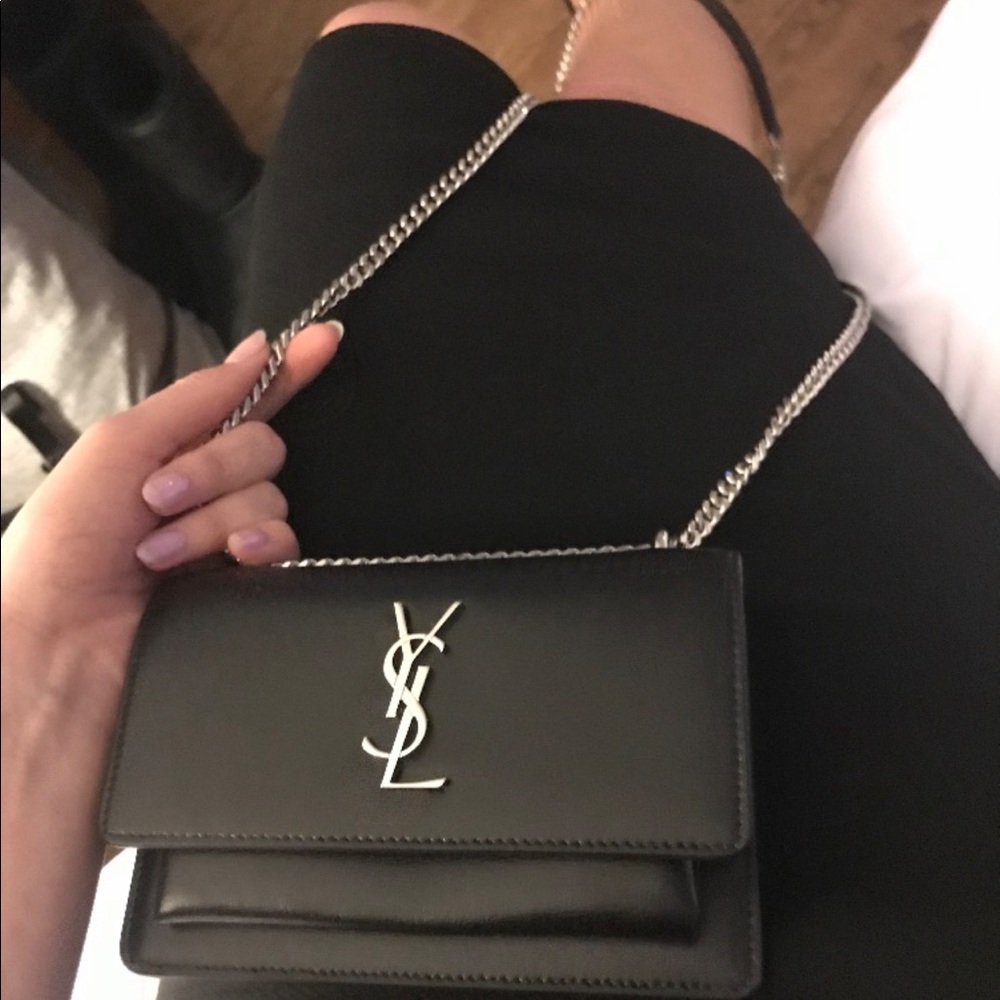 YSL Saint Laurent Sunset Monogram Wallet Chain
